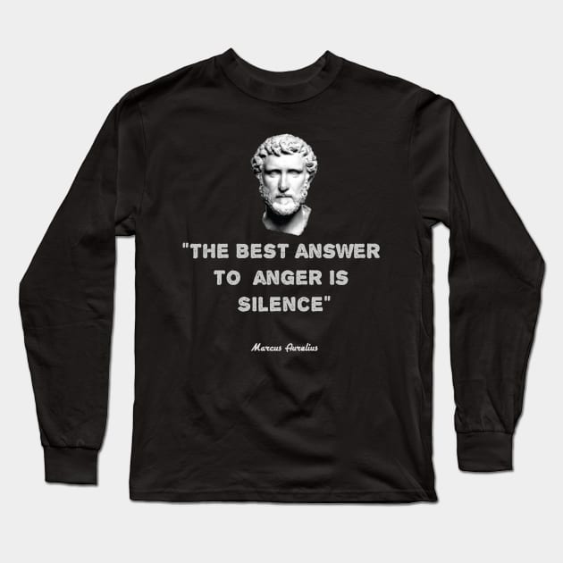 Stoic Quote by Marcus Aurelius Long Sleeve T-Shirt by emma17